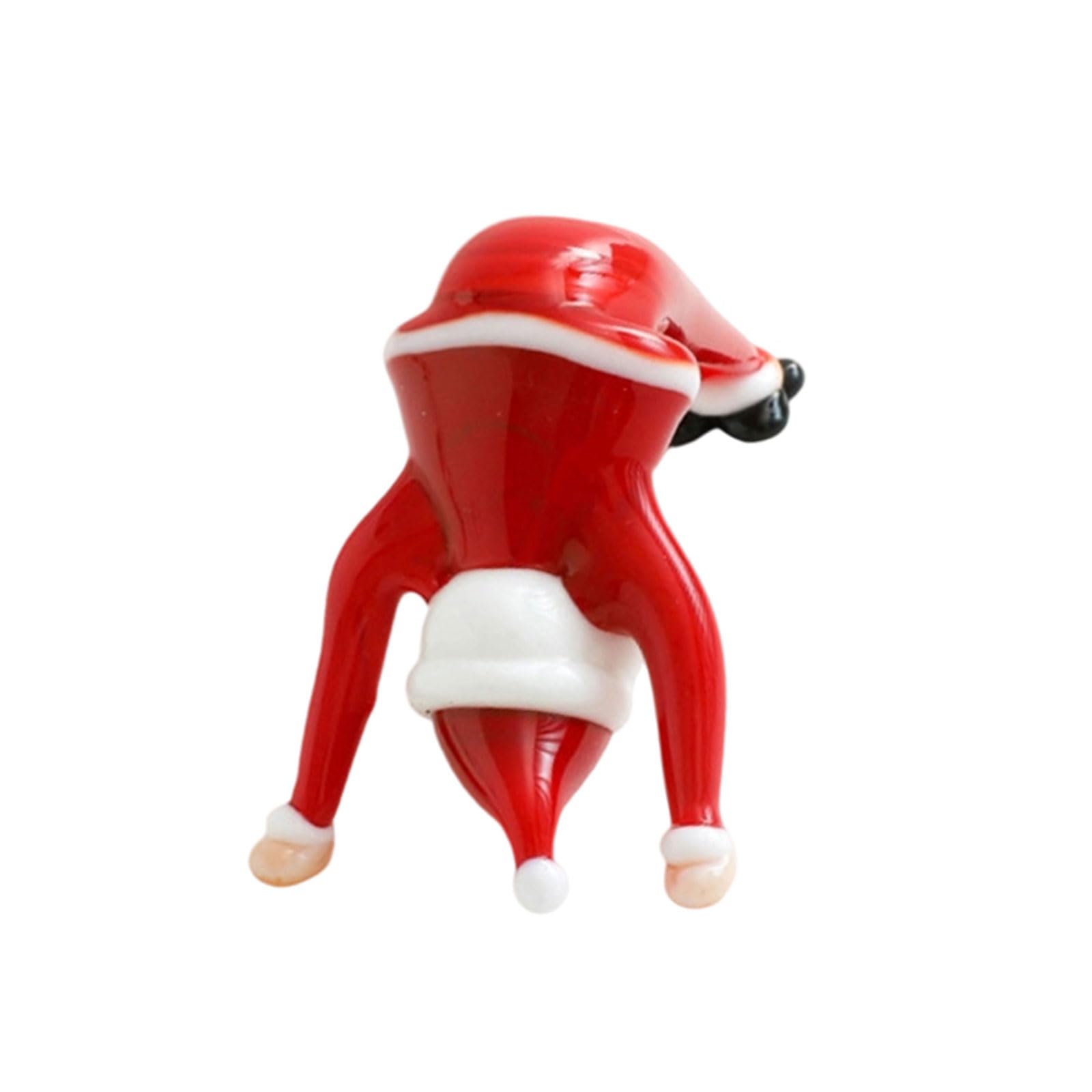 Shunzhong Christmas Decorative Figurine Santa Clauses Ornament Glass Yogas Santa Figurines Christmas Party Decorations Gift Decorative Figurines