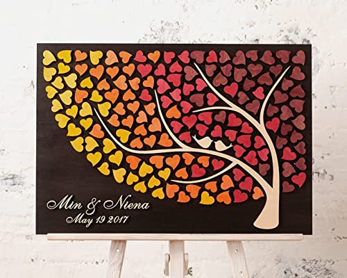 Wedding Guestbook Alternative Wedding Guestbook Alternative 3D Guest Book Rustic Guest Book Unique Guest Book Custom Guestbook Wedding Idea Elegant Wedding Guestbook Sign (16x20 Inch, W026)