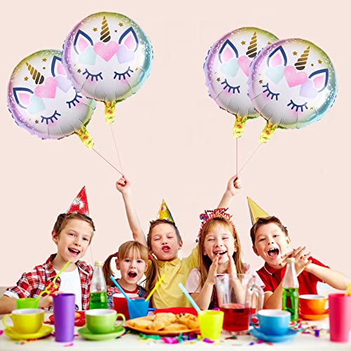 Image of AMFIN (Pack of 7) Unicorn Birthday Decorations /Unicorn Theme Birthday Decorations kit /Happy Birthday Foil Balloon /Theme Birthday Decoration /Foil Balloon