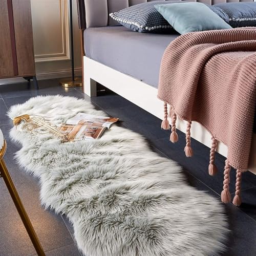 Tapis doux et irrégulier jaune clair 60x90cm pour chambre - 3