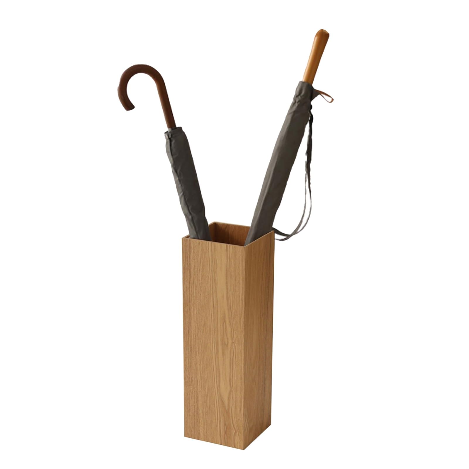 Seau de rangement pour parapluies en bois contre les sols mouillés