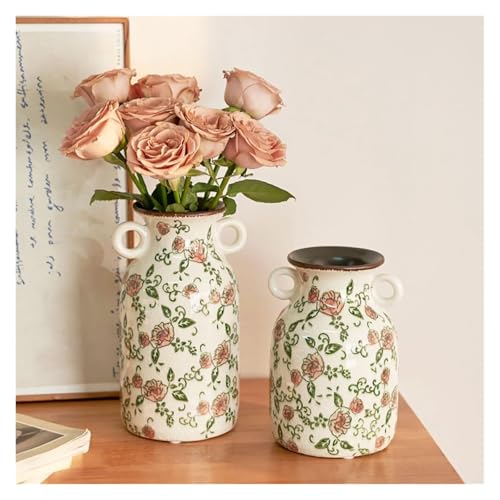 Vase pichet en céramique craquelée pour sublimer vos roses - 7