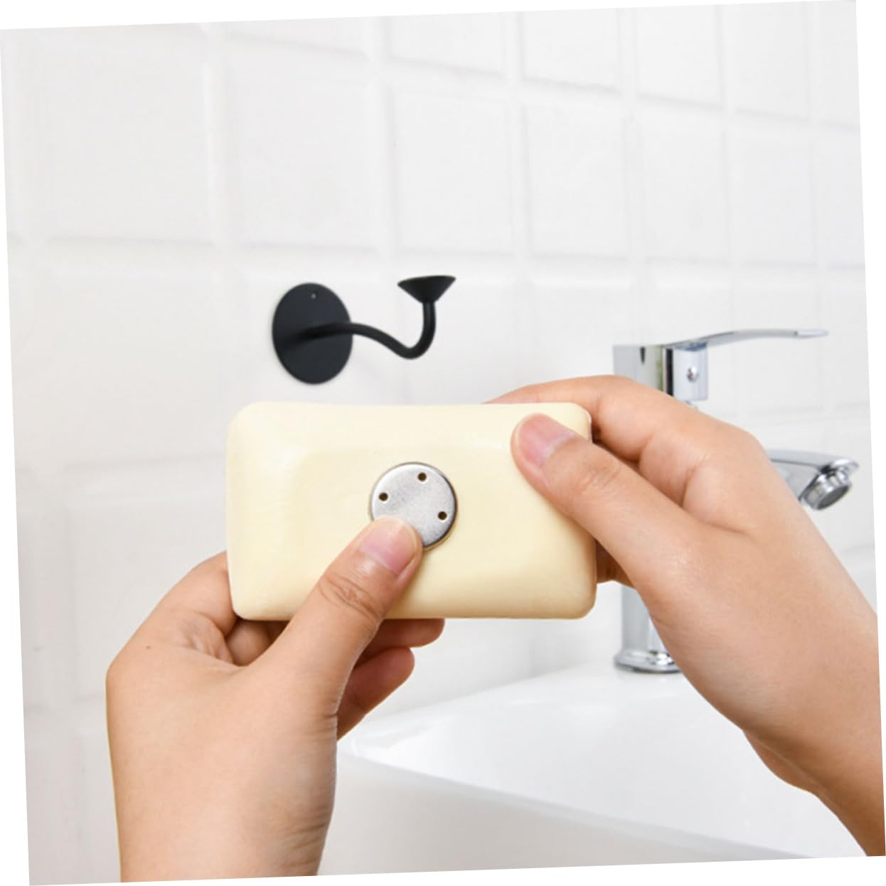 Mikinona 5 Juegos De Jaboneras Magnéticas De Acero Inoxidable para Pared con Tapas De Secado Rápido para Baño (4 Unidades X 5)