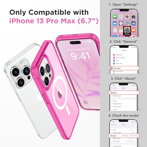Coque magnetique pour iPhone 13 Pro Max GONEZ avec protections d'ecran et camera - 2