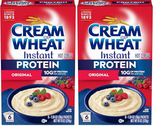 Image of Cream of Wheat Instant High Protein Hot Cereal, Original, 1.34 Ounce, 12 Packets