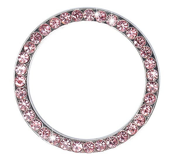 Mr Fix? (Pink) Car Engine Start Stop Switch Button Cover Decorative Auto Accessories Push Button Sticky Cover Car Interior Decoration Diamond Rhinestone Ring Compatible with B-aleno-picture-11