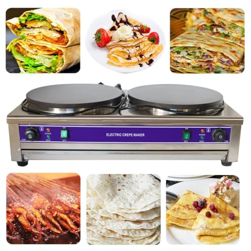 INTBUYING 15.7-inch Electric Crepe Maker Commercial Pancake ...