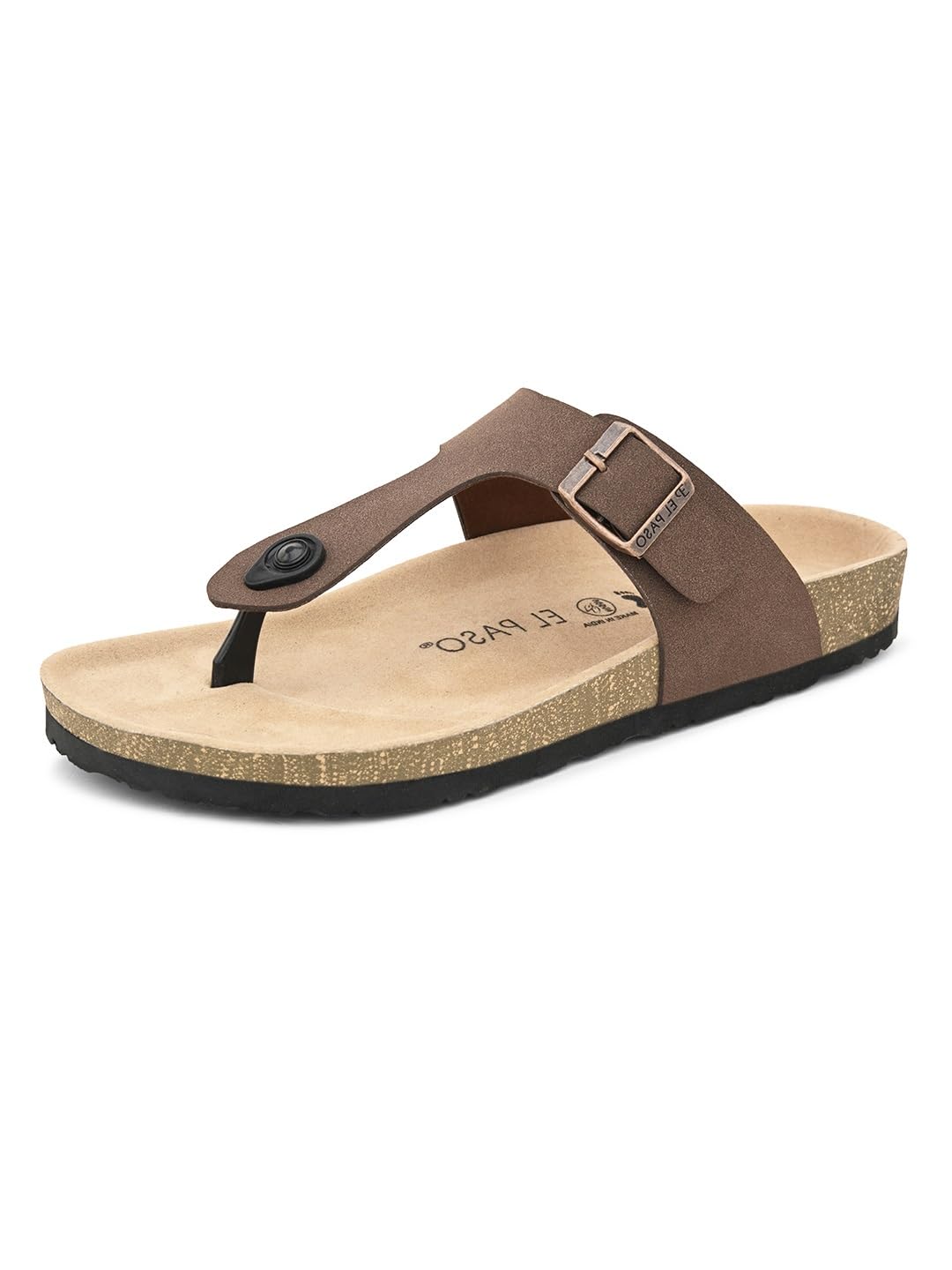 EL PASO Brown Suede Leather Slip on Sandal Slippers for Men - 9 UK (B0DFP6P6ZQ) Amazon Price History, Amazon Price Tracker