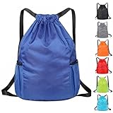 KANGSIT Drawstring Bags, Unisex Gym Sack, Swim PE Bags Drawstring Gym Bag for Kids Adults String...