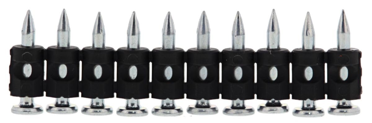 Clavos para clavadora de gas Pulse 27P 40P 65 alta dureza Hormigón Acero Guías Cartón yeso (C6-20 (20 mm), 1250 unidades caja)