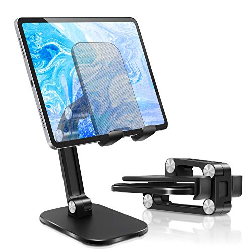 Bamoer Tablet Ständer Verstellbare, klappbar Tablet Halterung - Universal Halter, Halterung, Dock für 2020 iPad Pro 9.7, Pro 10.5, iPad Air Mini 2 3 4, Samsung, Huawei andere Tab 4-11 - Schwarz
