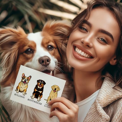 GLOBLELAND Cute Dogs Illustrations Clear Stamp and Cutting Dies Set for Card Making Bulldog Puppy Silicone Transparent Stamps Shepherd Animals Metal Die Cuts for DIY Scrapbooking Photo Album Decor