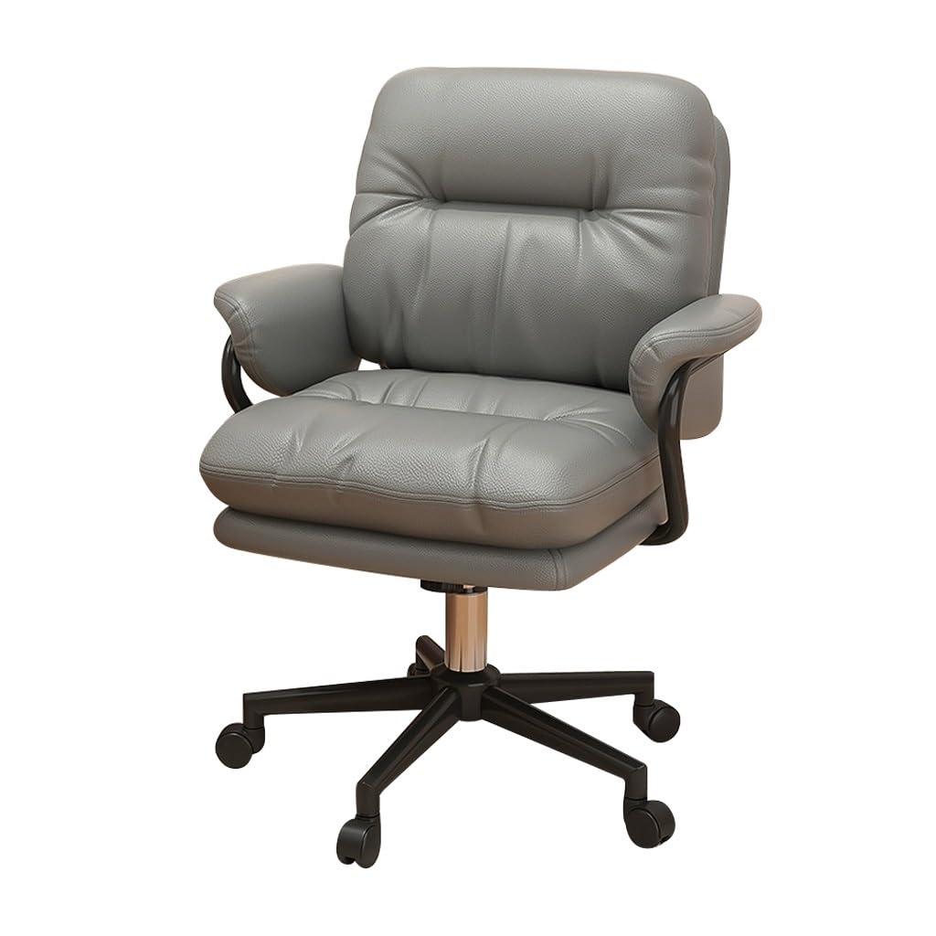 Silla de oficina giratoria ergonómica con reposabrazos, silla de escritorio de computadora de altura ajustable para mayor comodidad en el hogar u oficina