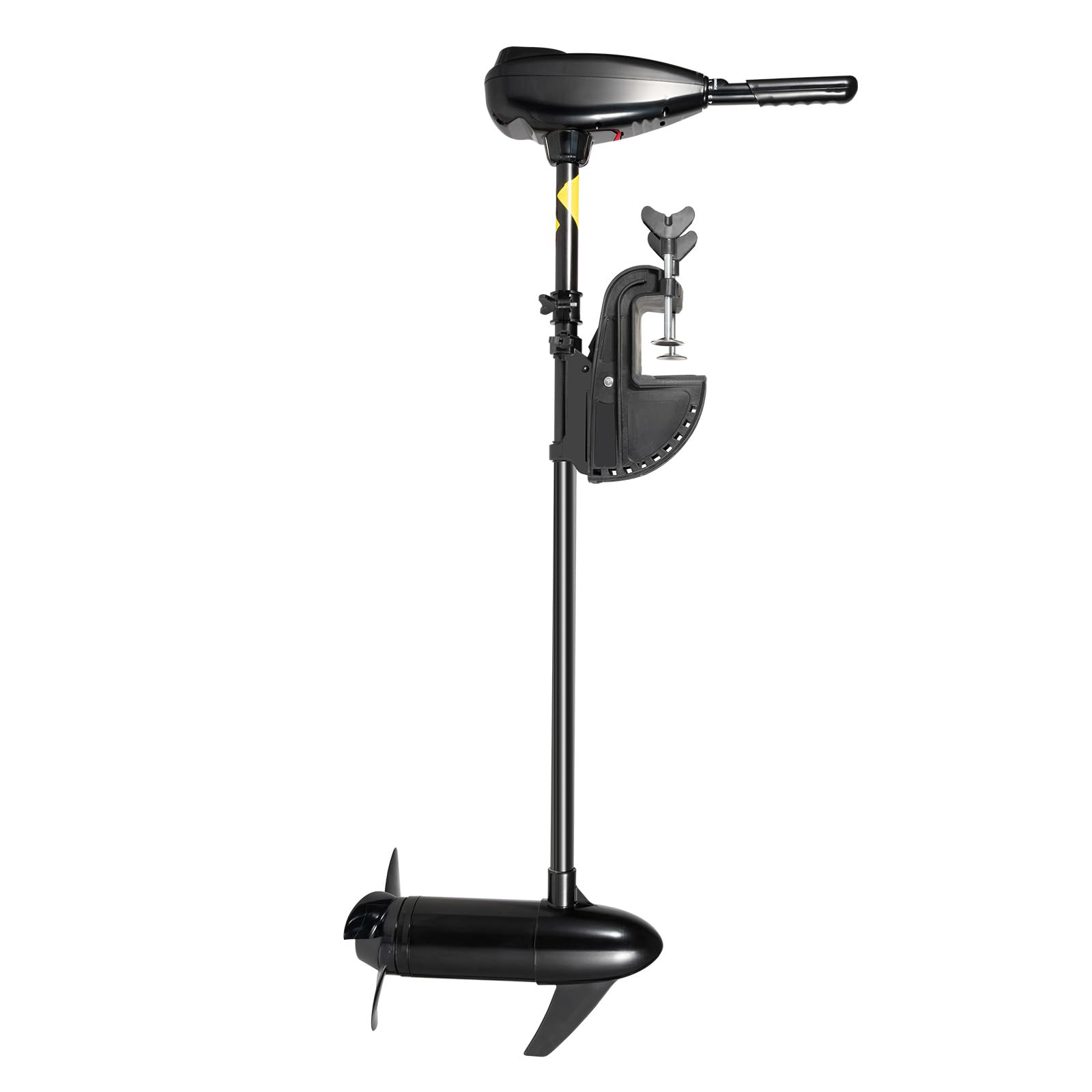 Motore elettrico fuoribordo 800 W 12 V 80 LBS, motore elettrico per barca da 1,2 CV con 5 marce avanti e 3 marce indietro, motore fuoribordo ad albero lungo, forza di trazione 1850 kg, altezza