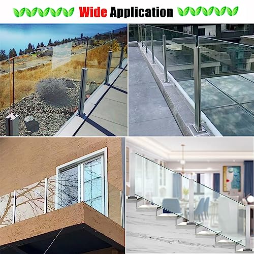 Balustres en Verre pour Balcon et Terrasse avec Fixation Solide - 7