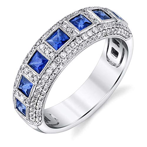 1.38 carats Wedding bands for women 10K 14K 18K Gold Moissanite wedding bands 3 style Platinum Plated Silver womens wedding rings - Main Image