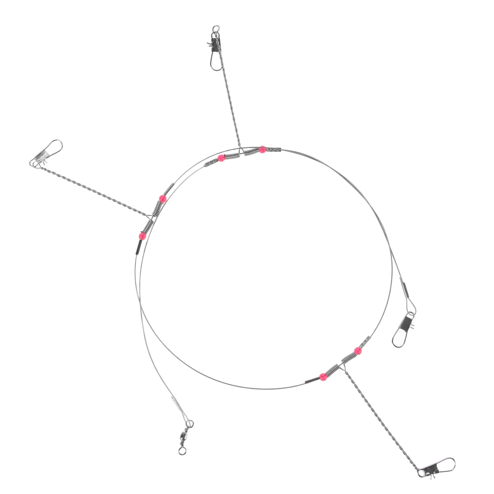 Balacoo 5 Sets Versatile Tackle Rigs Swivel and Fishing Hook Rigs Stainless Steel Wire Leaders