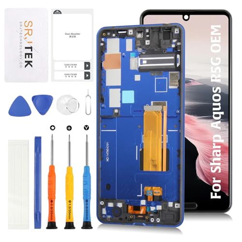 SRJTEK For Sharp Aquos R5G wF؋@\ u[t[t SH-51A SHG01 SH-R50 OEM tpl V[v ANIX R5G ʌCp ^b`plZbg 6.4C` LCDfBXvC^b`X