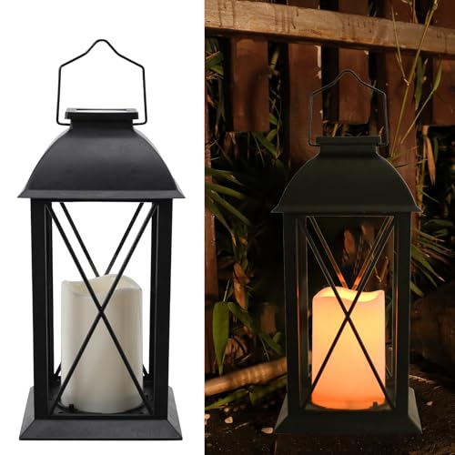 2 Pack Outdoor Solar Lantern 12' Battery Hanging...
