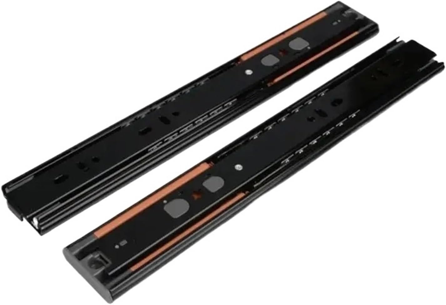 Drawer Rolling Bearing Slip Rail 1Pair Drawer Slides Buffer Damper Rails Soft Close Track Hardware(12 inches)