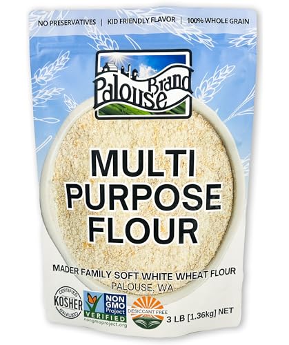 Certified Glyphosate Residue Free All Purpose Flour | 3 LBS | Whole Grain | Stone Ground | Non-GMO...