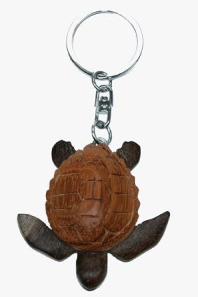 Sea Turtle Wooden Keychain