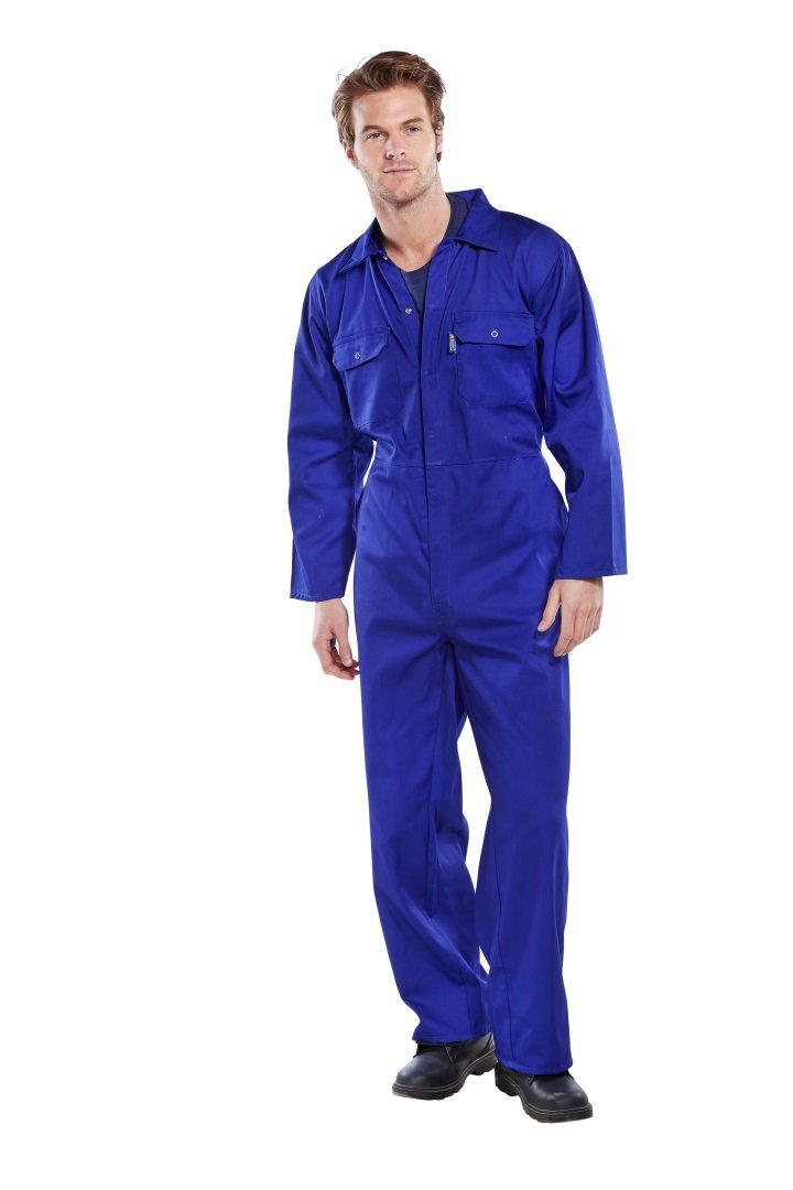 B-Click Workwear Combinaison de travail taille standard Bleu Marine Homme