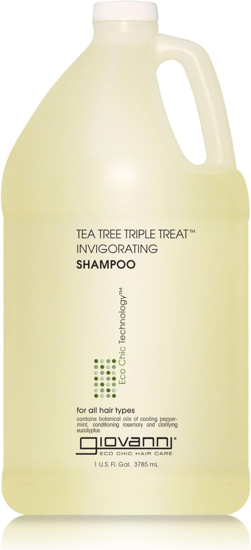 GIOVANNI Tea Tree Invigorating Shampoo - Special Clarifying Shampoo w/Organic Natural Oils for Women & Men, Cleansing & Moisturizing for Thin Hair, Rosemary, Eucalyptus & Peppermint Oil - 128 Fl Oz