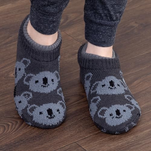 Women's Charming Critter Cuffed Cozy Slipper Socks Gift Ladies Fuzzy Sleepwear Non Slip Loungewear2