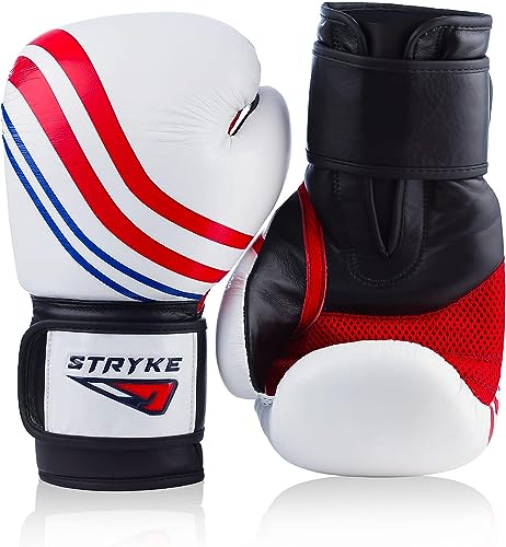 Genuine Leather Boxing Gloves - Heavy Bag Gloves, Boxing Gloves for Men and Women, with...