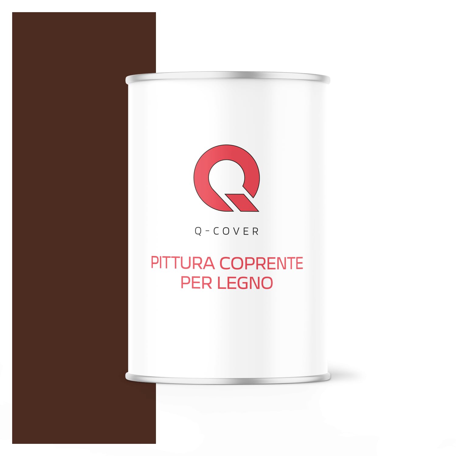 VERNICE COPRENTE PER LEGNO 1L LUCIDO Marrone mogano RAL 8016 SMALTO RAL PER LEGNO PROTETTIVO INTERNI/ESTERNI ca. 80–150 ml/m²