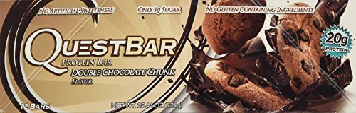 Quest Bar Double Chocolate Chunk, 12 Bars each, (2.12oz/bar) by Quest