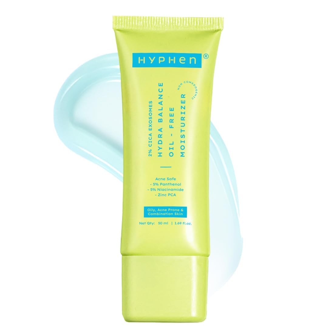 Hy...ph...en H...ydra Balance Oil-Free Moisturizer, 2% CICA Exosomes, 5% Panthenol, 5% Niacinamide, Zinc PCA, For Oily Acne Prone Combination Skin, 50ml