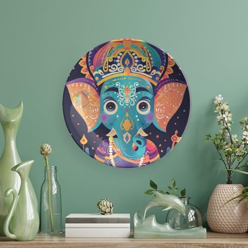 Plato decorativo de cerámica POLESVBM de 15,2 cm con soporte para mesa 6