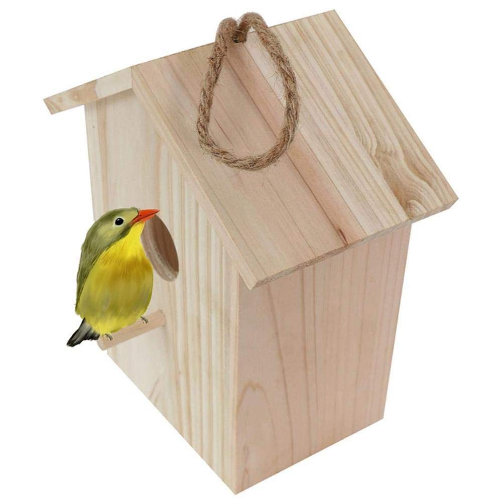 KENANLAN See Through Bird Box Window Bird box Birdhouse Birds Feeder Wooden Hanging Nest Case Outdoor Window Cage with Suction Cups for Bluebird Finch Chickadee Wildbirds - Image 4