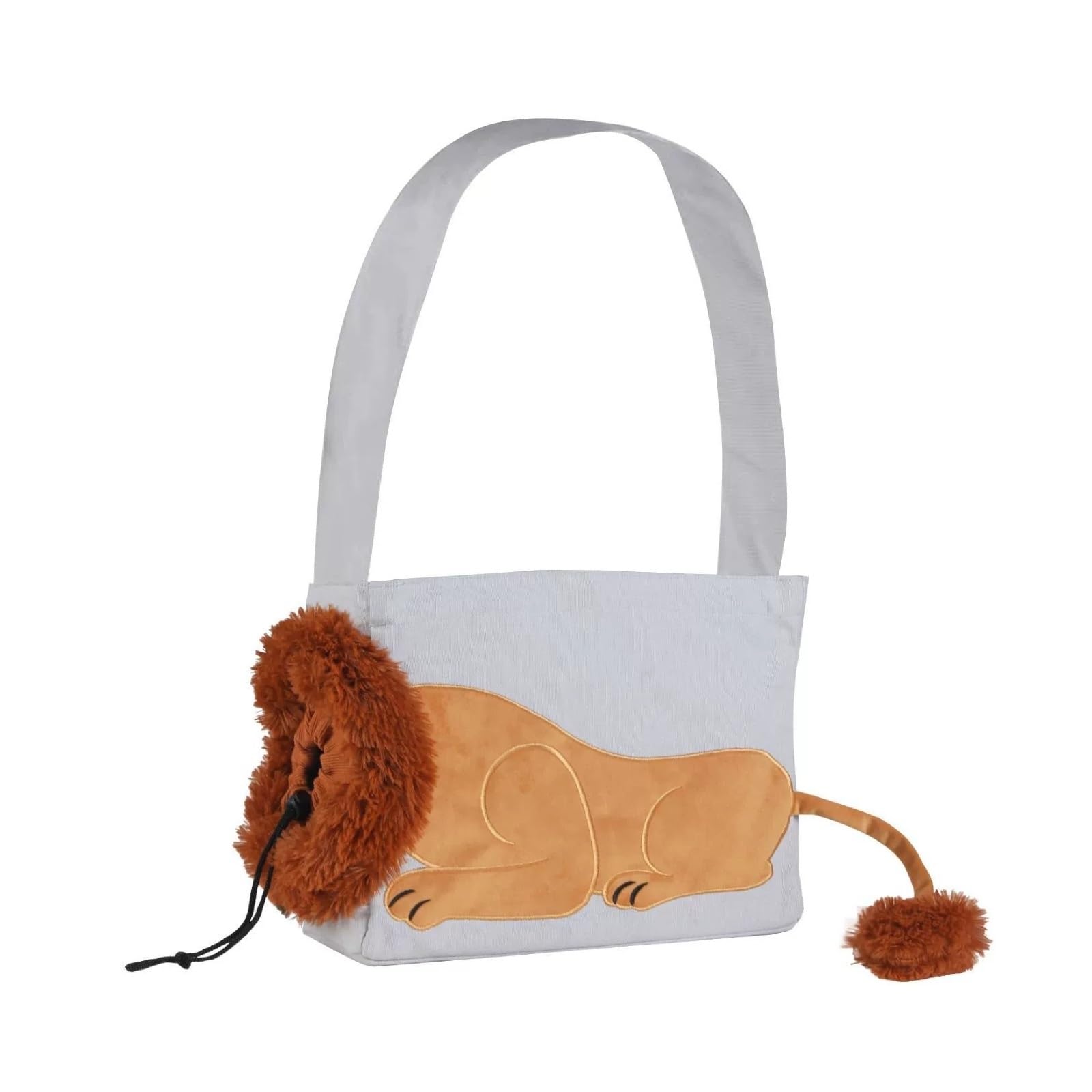 Borsa per animali domestici creativa per animali domestici, trasportino a tracolla per gatti, borsa a tracolla per cani di piccola taglia, imbracatura da viaggio all'aperto (grigio chiaro, S)