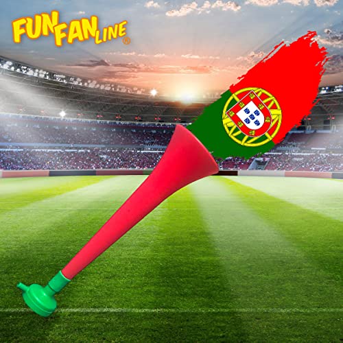 FUN FAN LINE - Pack x3 Plastic Trumpets/Vuvuzela stadium horn for soccer and sports events. Soccer fan trumpet. Noisy air horn for cheerleading and animation. (Portugal) - Image 4