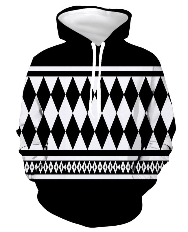 MABDO Sudadera con capucha con estampado 3D, disfraz de anime, para adulto, hombre y mujer, negro, XL (pecho 113 cm)