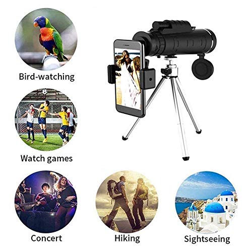 handfly Poderoso telescópio monocular de longo alcance de 1000 m para smartphone 40X60 Spyglass mili