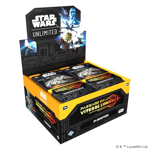 Asmodee - FFG - Star Wars Unlimited, Jeu de Cartes à Collectionner - Passage en Vitesse Lumière : Boîte de 24 Boosters - Jeu de société - pour Adultes et Enfants, dès 12 Ans - Version française
