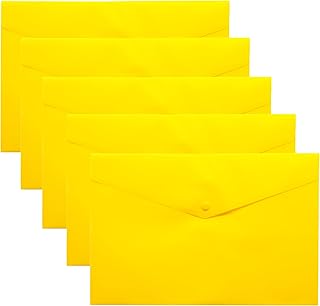 eco-eco eco080_Yellow - Carpeta de plástico (A3, 50% reciclada, 50% reciclado), color amarillo