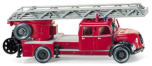 Fire service - Aerial ladder (Magirus DL 25h) - Model Car, Ready-made - Wiking 1:87, Rot