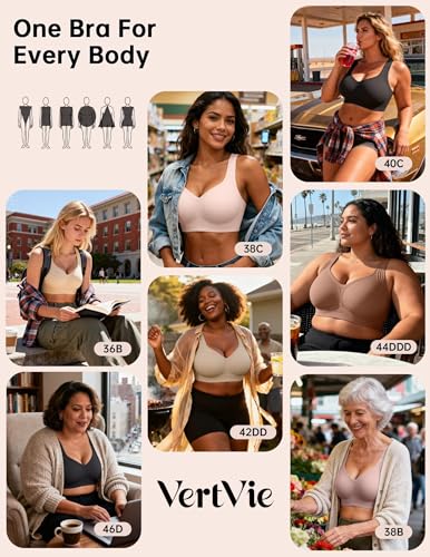 Image of Vertvie Jelly Bras for Women No Underwire Minimizer Support