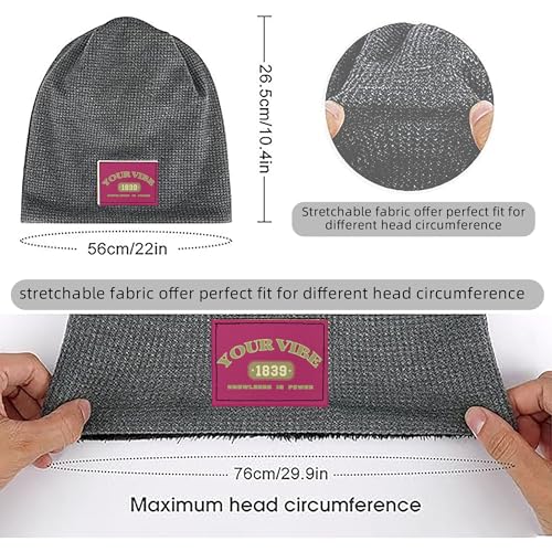 Bonnet thermique confortable gris à motifs chiffres d'hiver modèle 20