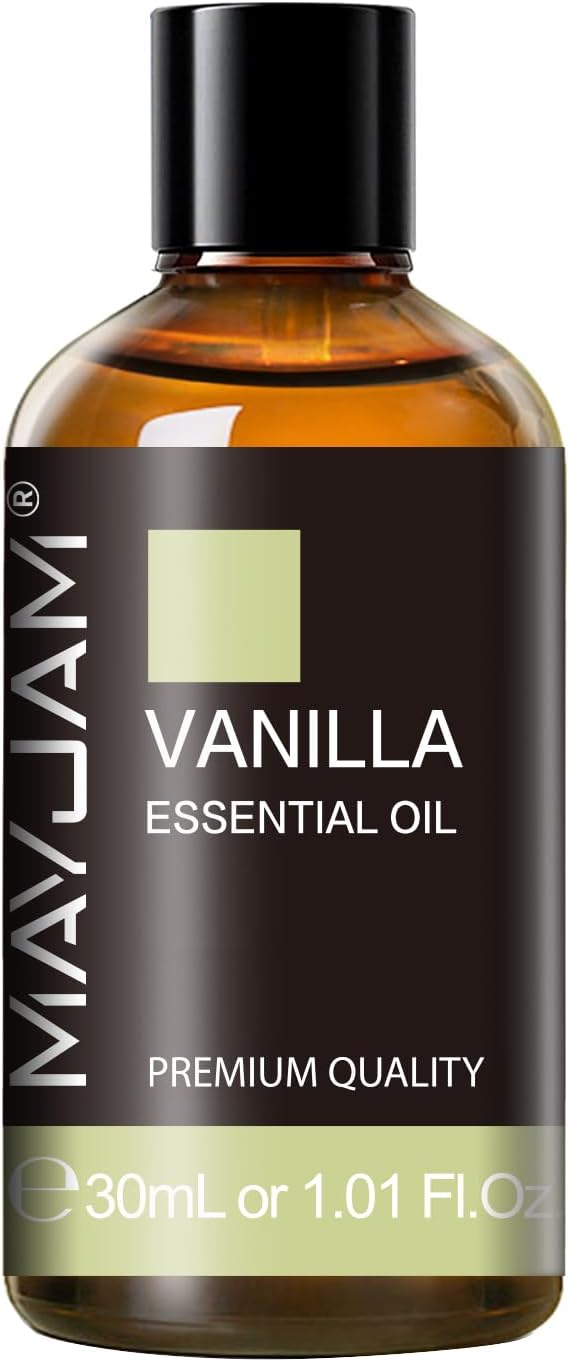 Vanilla Essential Oil 30ml/1.01fl.oz, Premium Vanilla Oils for Aromatherapy, Diffuser, Soap Making, Candle Making, Long Lasting Scents