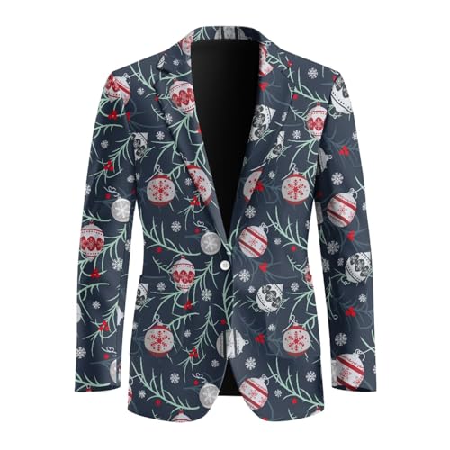 INSTANTARTS Mens Casual Blazer Lined Collar Men Blazer Jacket Casual Lightweight One Button Daily Blazers Fashion3