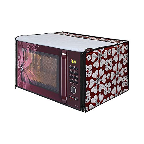 Image of DREAM KING Stylish Design & Printed Microwave Oven Cover Full Closure |waterproof & Dustproof Oven Cover Suitable for All Models - Multicolour SA61