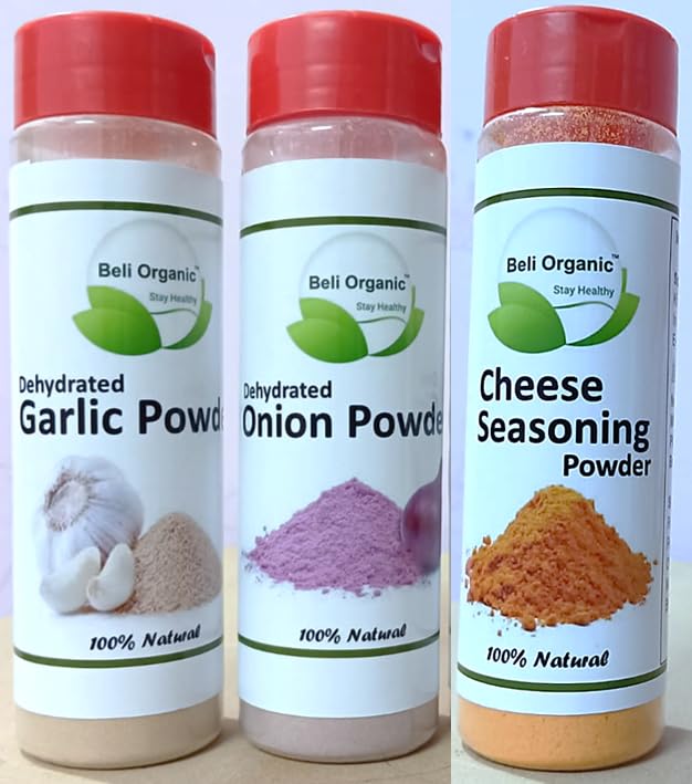 See full amazon price history chart for Beli Organic 100% Natural Onion Powder, Garlic Powder and Cheese Powder Combo Pack of 1 Each (3 * 75 gm) with Sprinkler Cap Bottles for Cooking, Seasoning & Flavoring Beli Organic 100% Natural Onion Powder, Garlic Powder and Cheese Powder Combo Pack of 1 Each (3 * 75 gm) with Sprinkler Cap Bottles for Cooking, Seasoning & Flavoring (B0D7SWHMNZ) Amazon Price History, Amazon Price Tracker