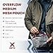 Vertx Overflow Pouches, Mesh Zipper Pouch for Tactical Gear, Backpack Accessories, Storage of Cables, Tool Kits, EDC Survival Bug Out Gear, Ash Grey, Medium