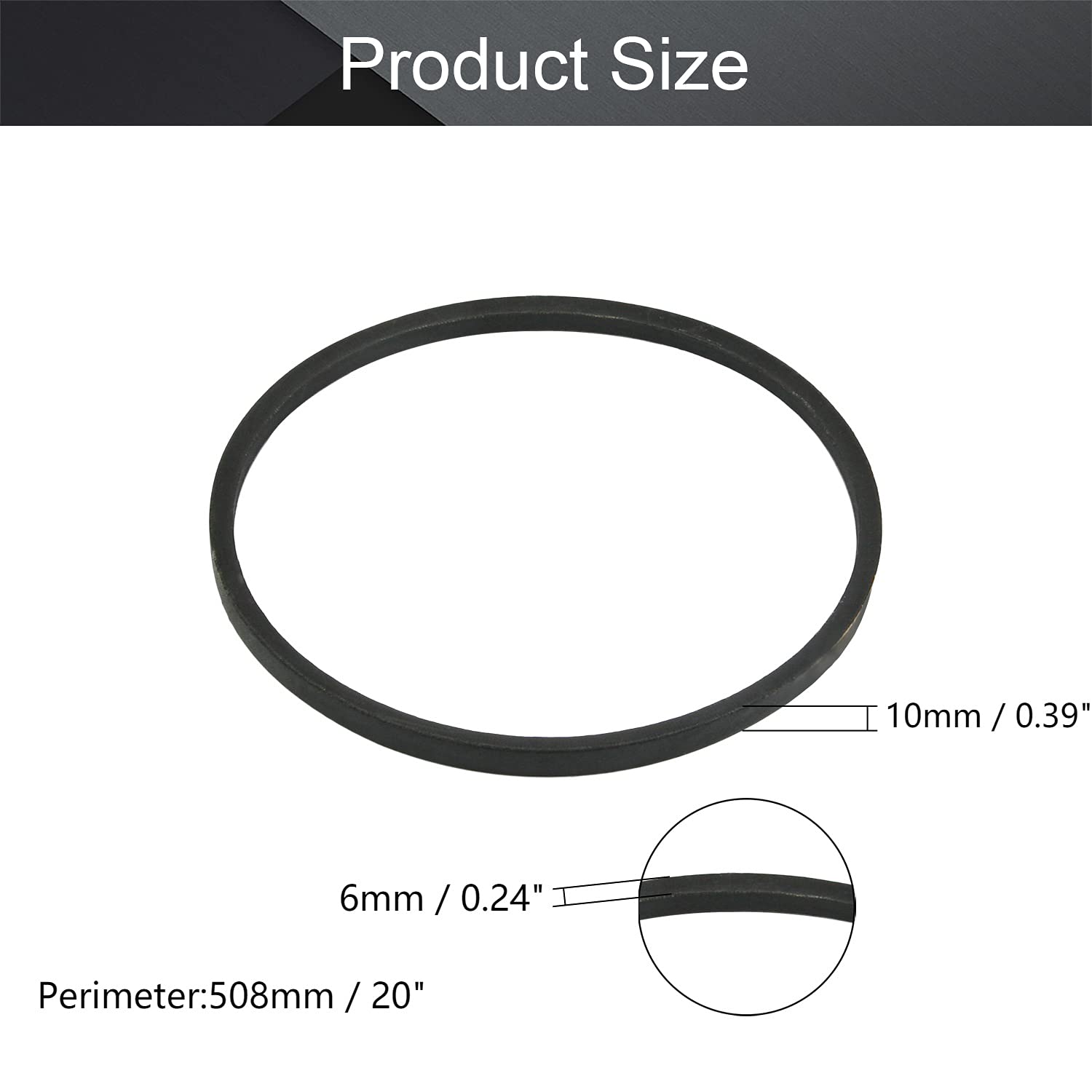 Othmro Drive V-Belt - 10mm Width, 6mm Thickness, Bahrain